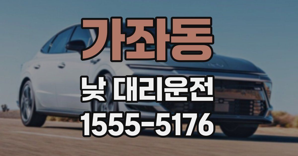가좌동 낮 대리운전