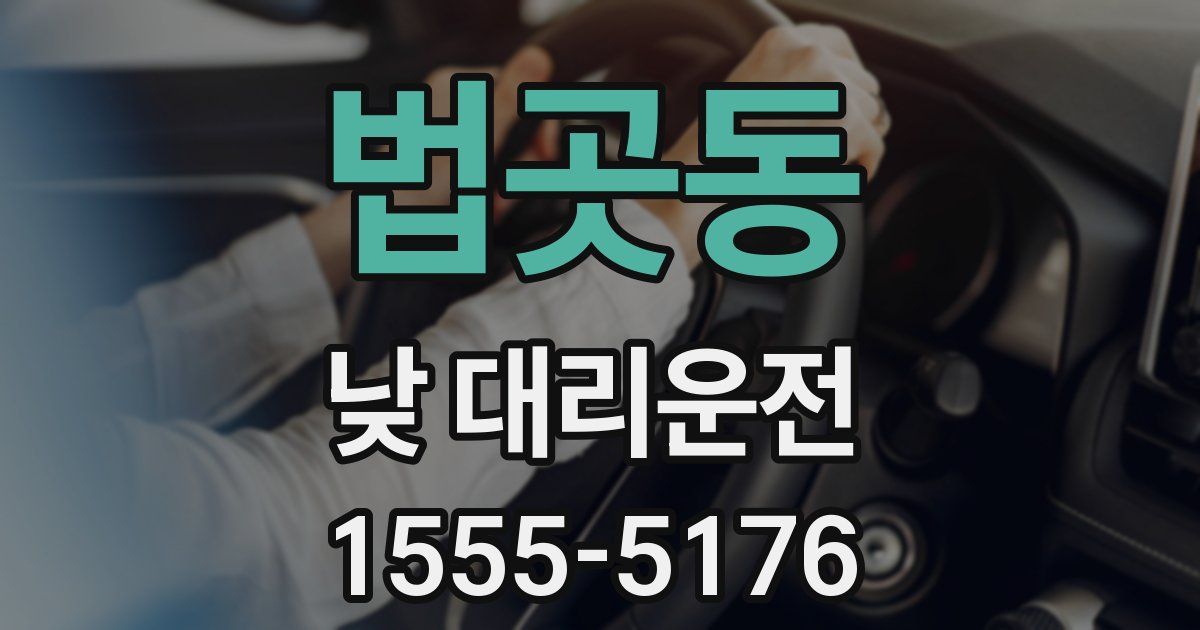 법곳동 낮 대리운전