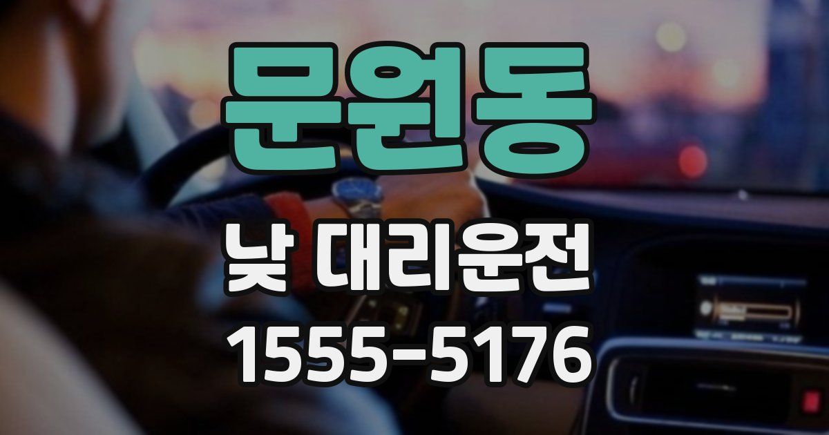 문원동 낮 대리운전