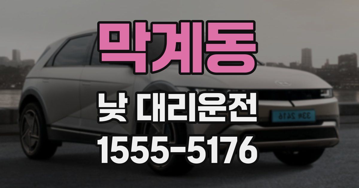 막계동 낮 대리운전