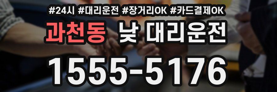 과천동 낮 대리운전