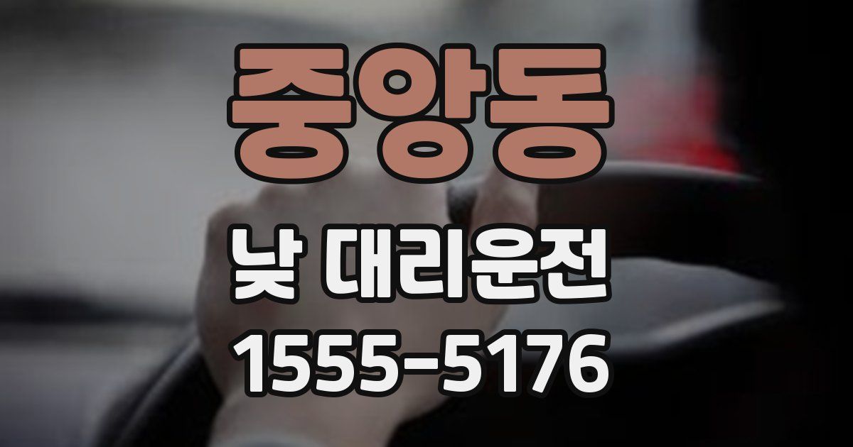중앙동 낮 대리운전