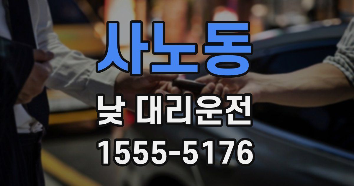 사노동 낮 대리운전