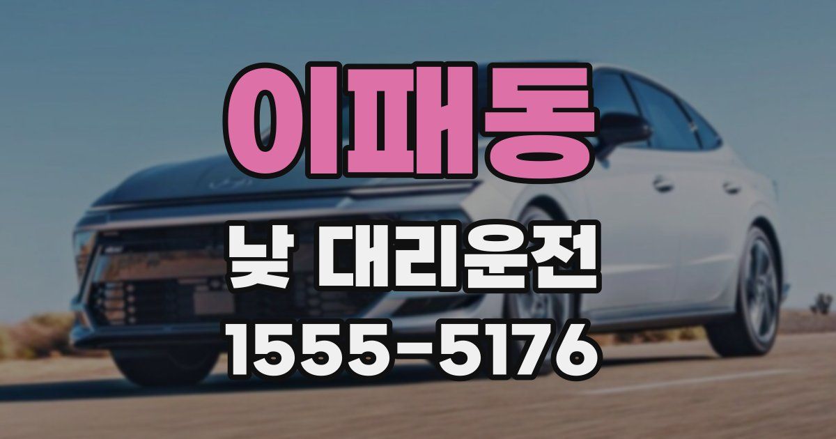 이패동 낮 대리운전