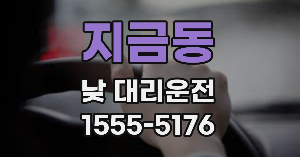 지금동 낮 대리운전