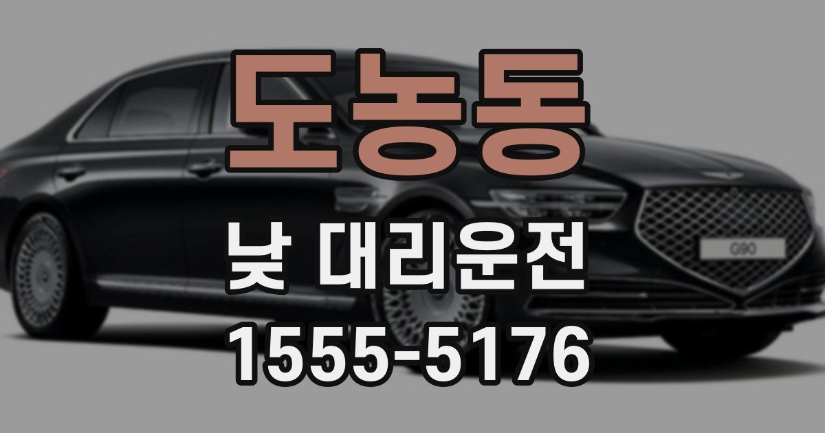 도농동 낮 대리운전