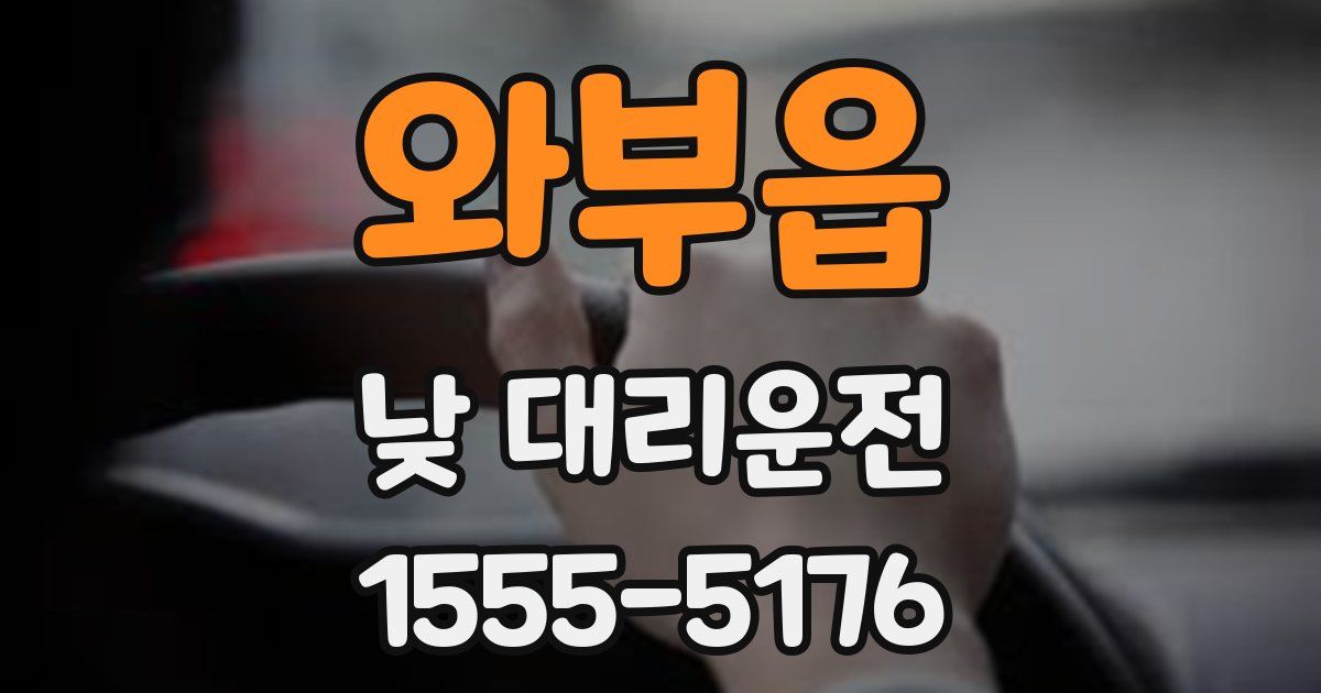 와부읍 낮 대리운전