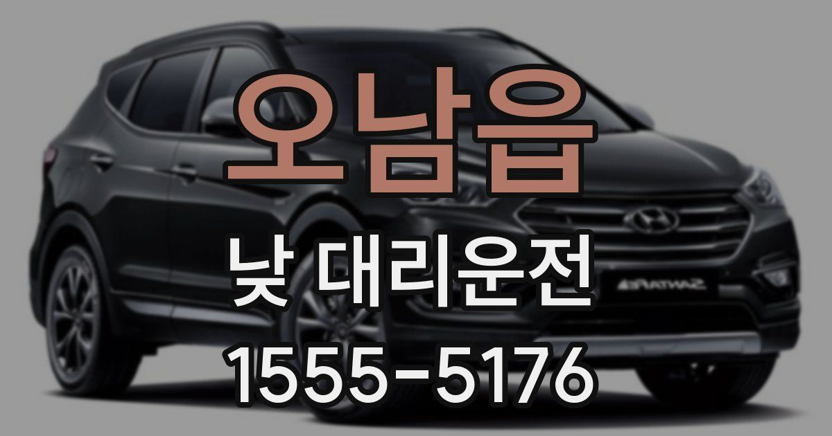 오남읍 낮 대리운전