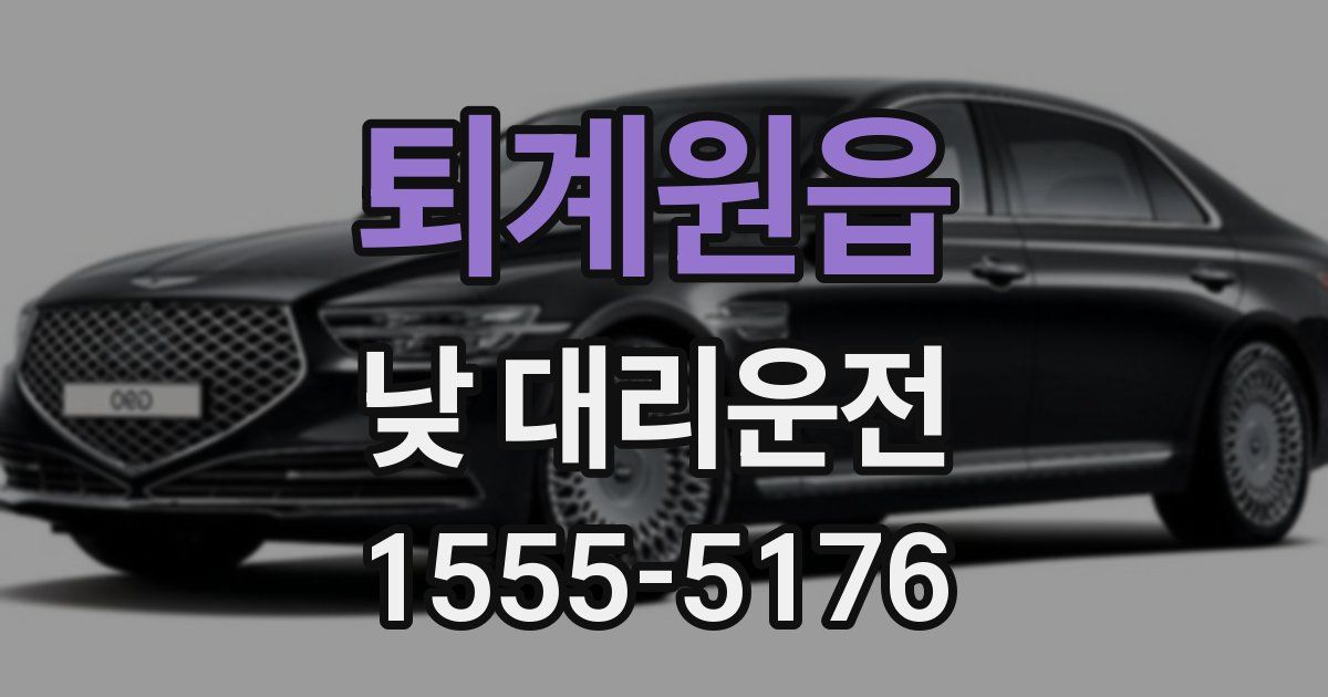 퇴계원읍 낮 대리운전