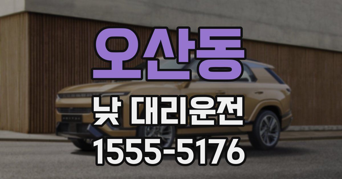 오산동 낮 대리운전