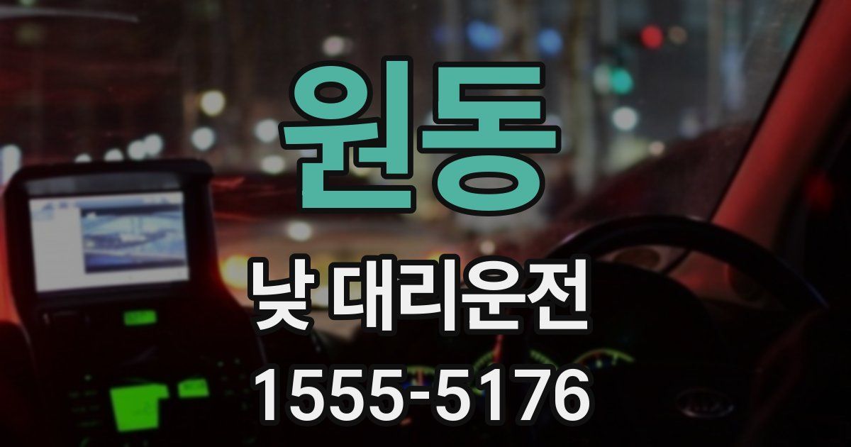 원동 낮 대리운전