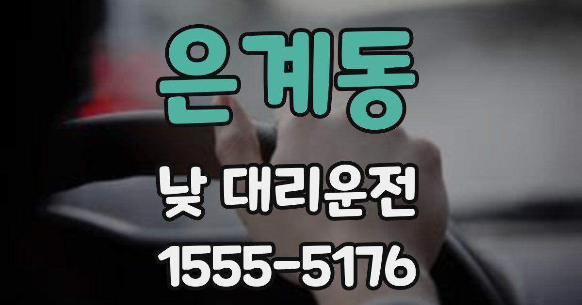 은계동 낮 대리운전