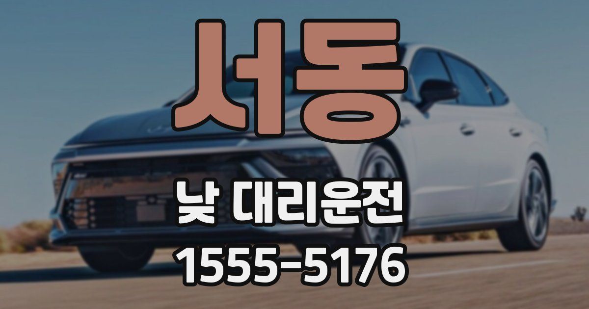 서동 낮 대리운전