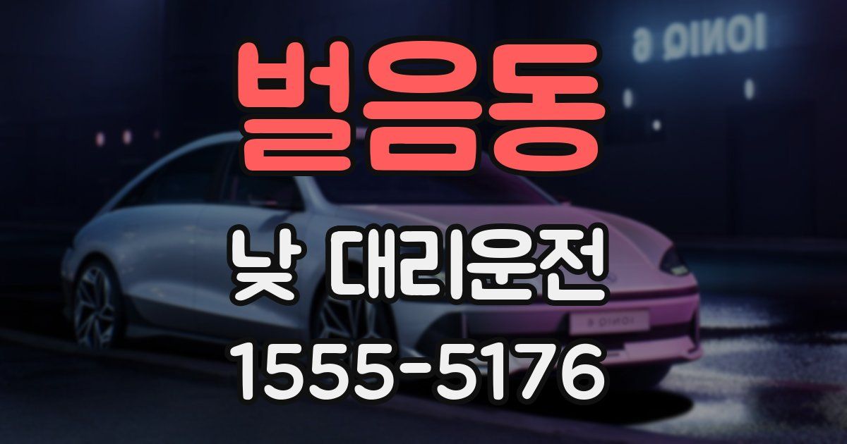 벌음동 낮 대리운전