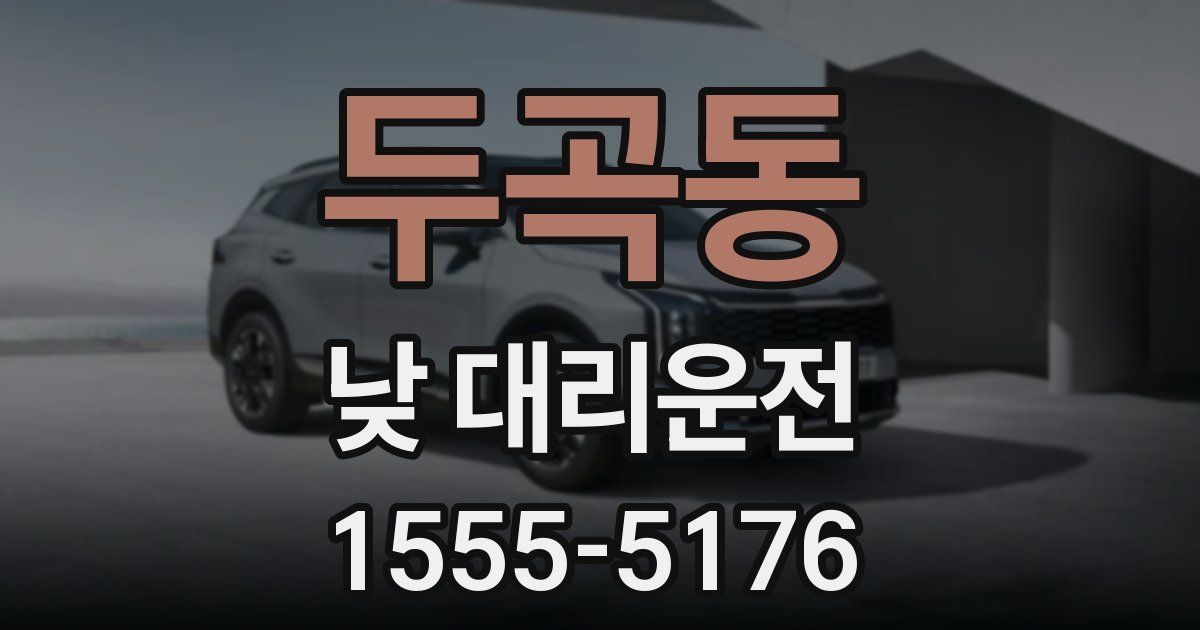 두곡동 낮 대리운전