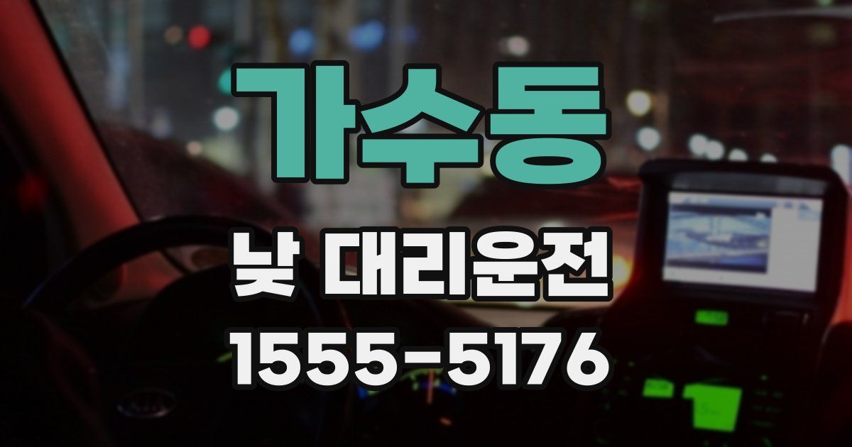 가수동 낮 대리운전