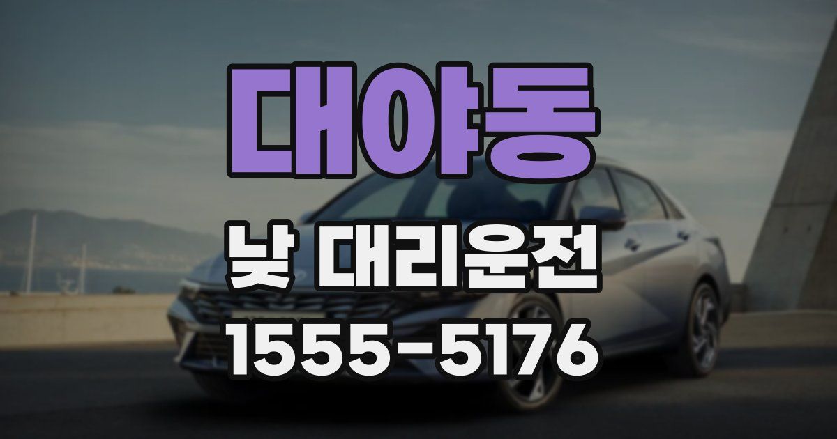 대야동 낮 대리운전