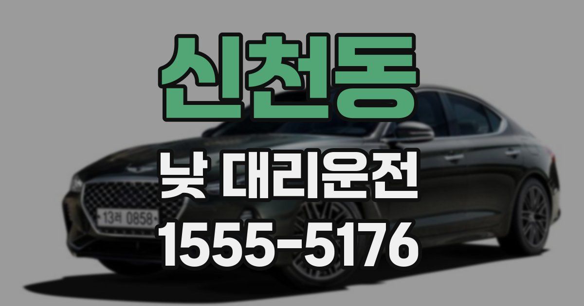 신천동 낮 대리운전