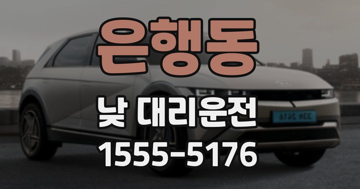 은행동 낮 대리운전