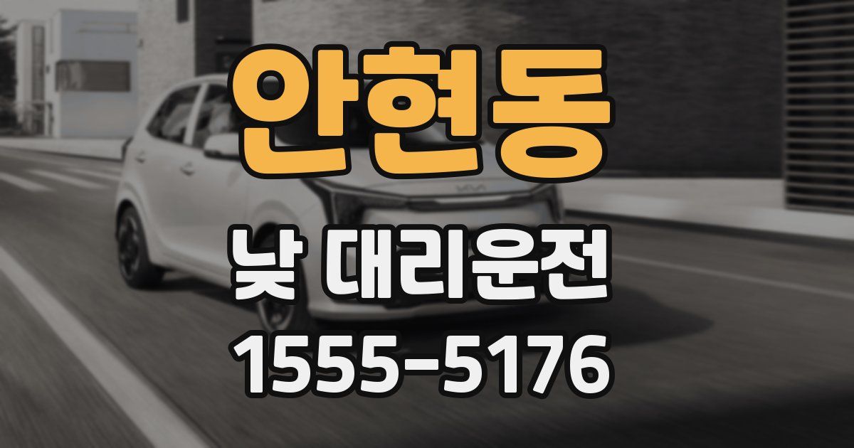안현동 낮 대리운전