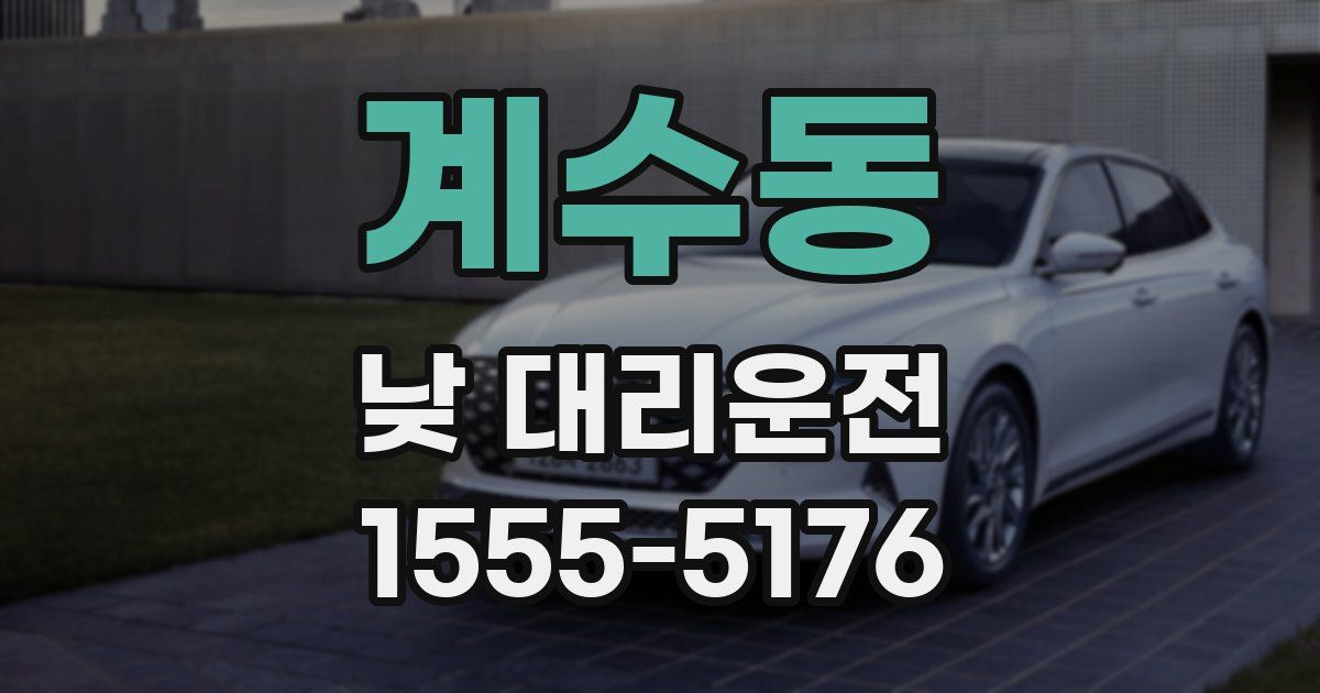 계수동 낮 대리운전