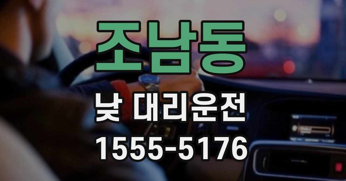 조남동 낮 대리운전