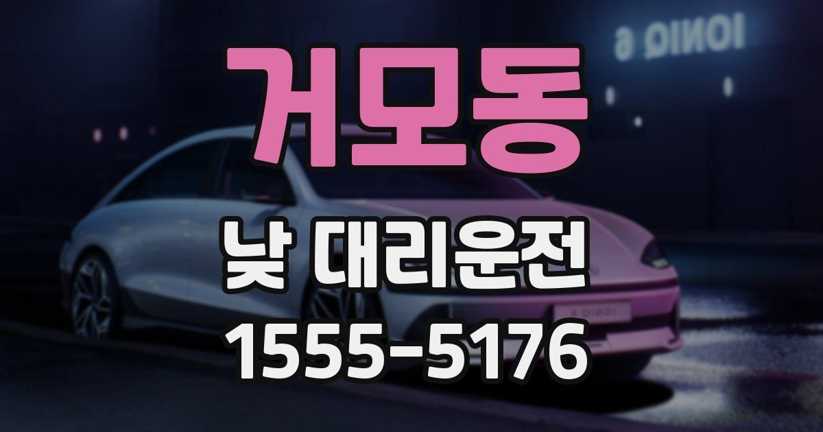 거모동 낮 대리운전