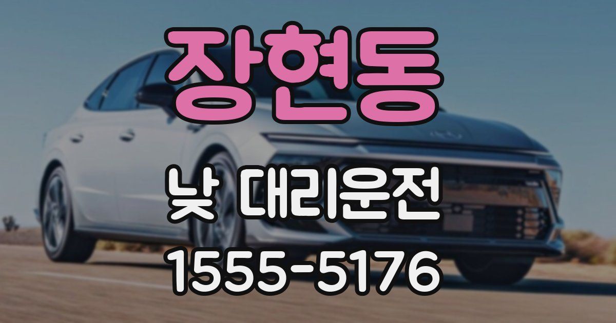 장현동 낮 대리운전