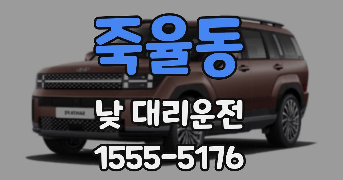 죽율동 낮 대리운전