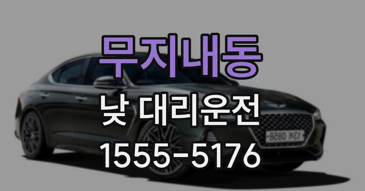 무지내동 낮 대리운전