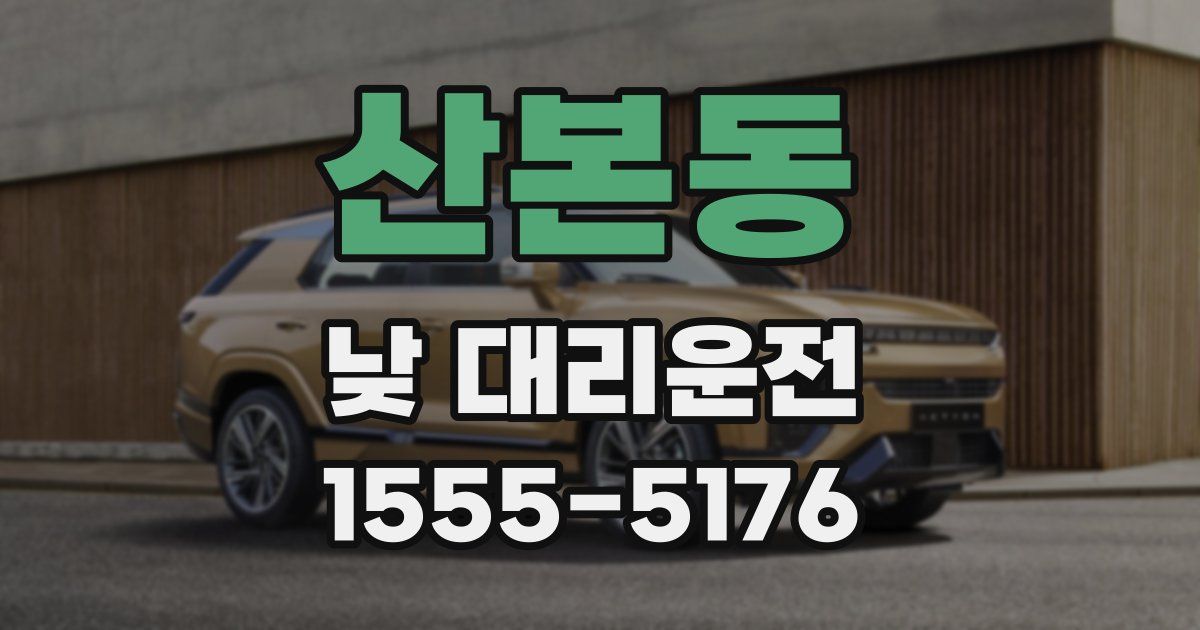 산본동 낮 대리운전