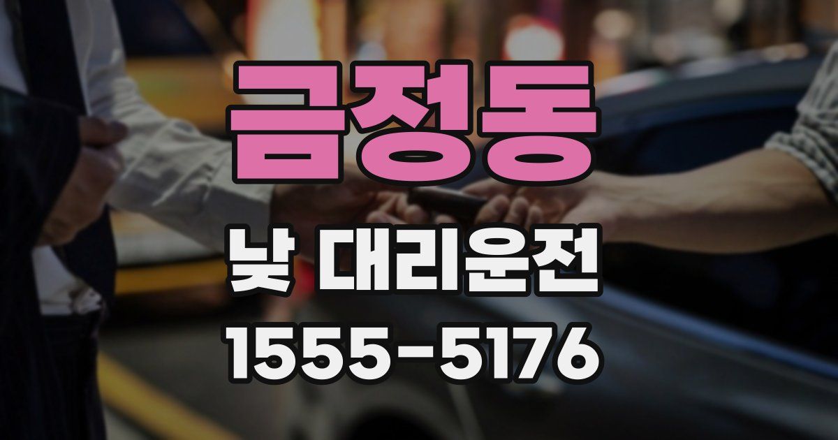 금정동 낮 대리운전