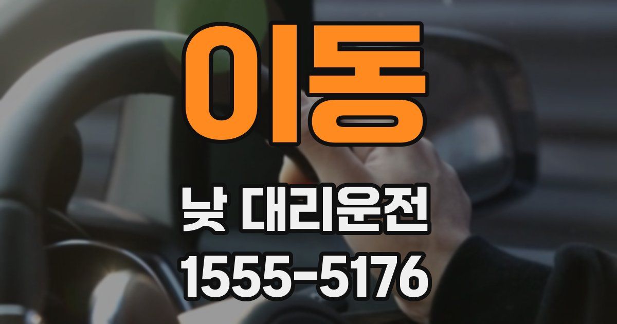 이동 낮 대리운전