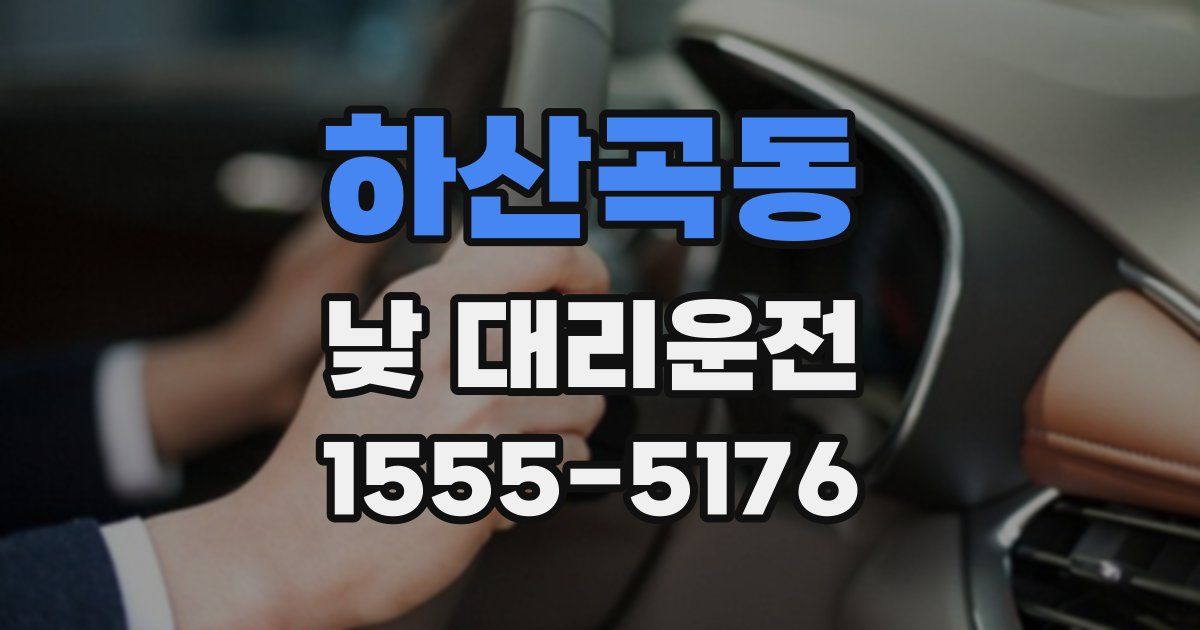 하산곡동 낮 대리운전