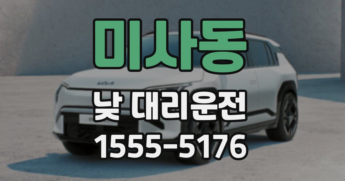 미사동 낮 대리운전