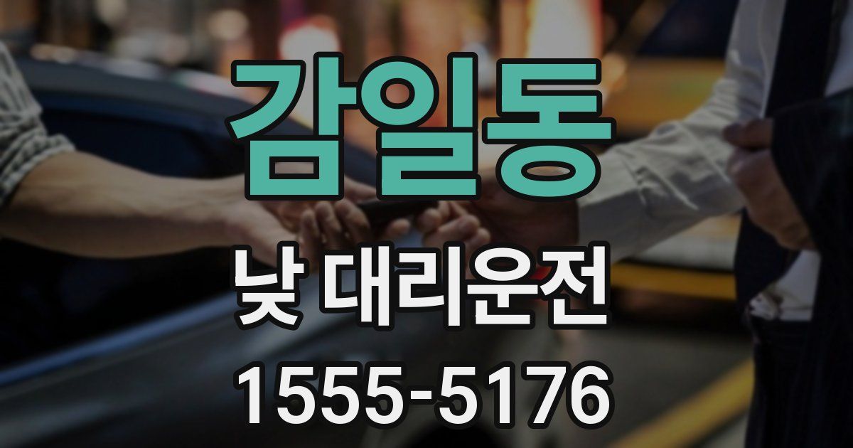 감일동 낮 대리운전