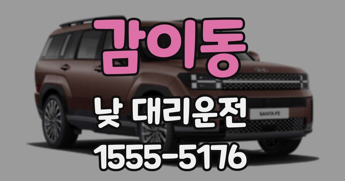 감이동 낮 대리운전