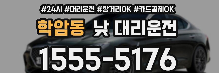 학암동 낮 대리운전