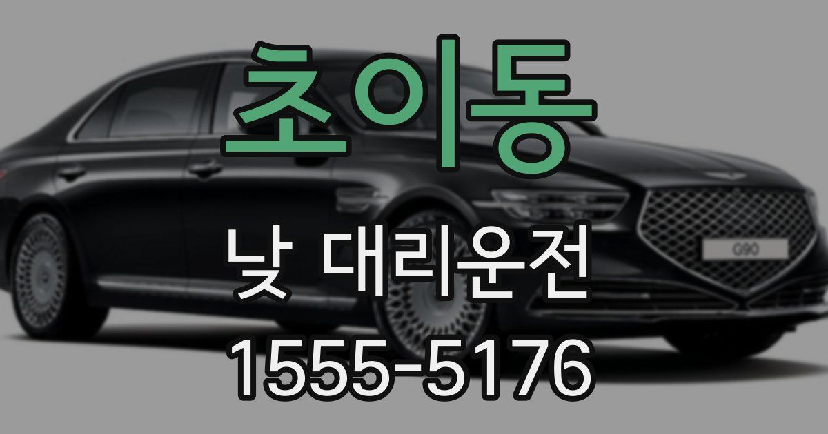 초이동 낮 대리운전