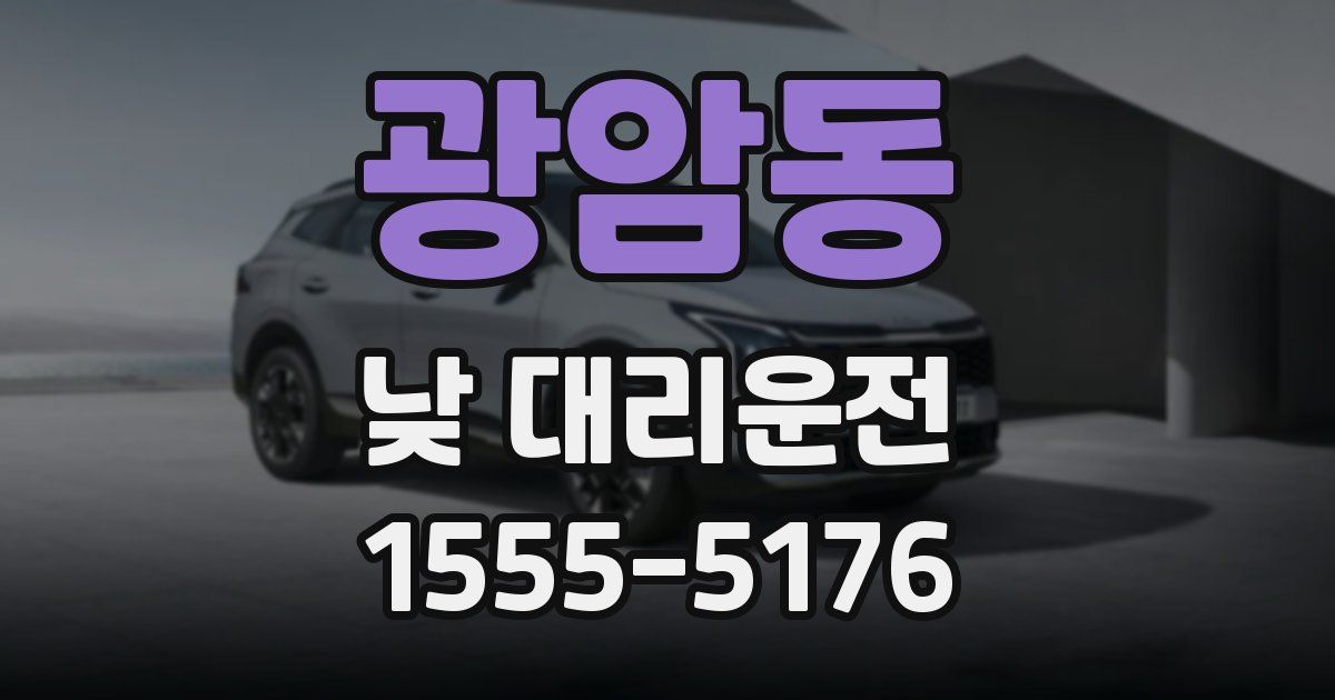 광암동 낮 대리운전