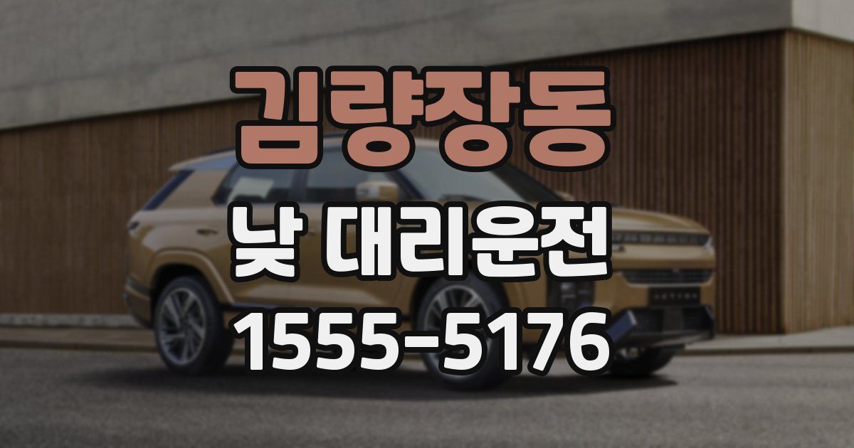 김량장동 낮 대리운전