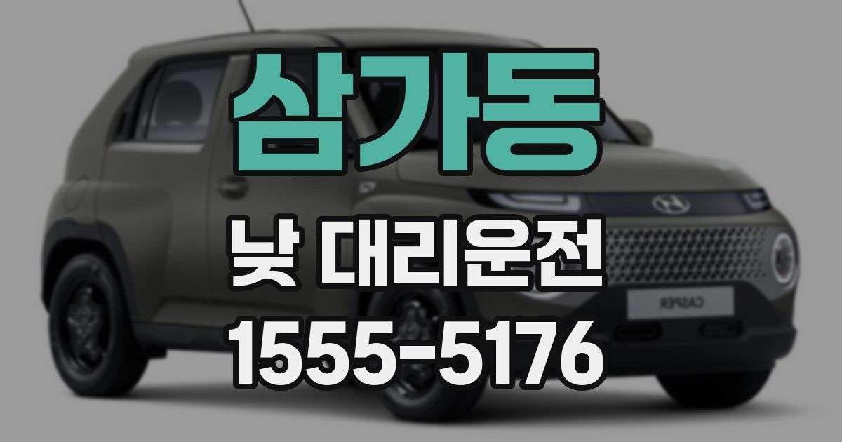 삼가동 낮 대리운전
