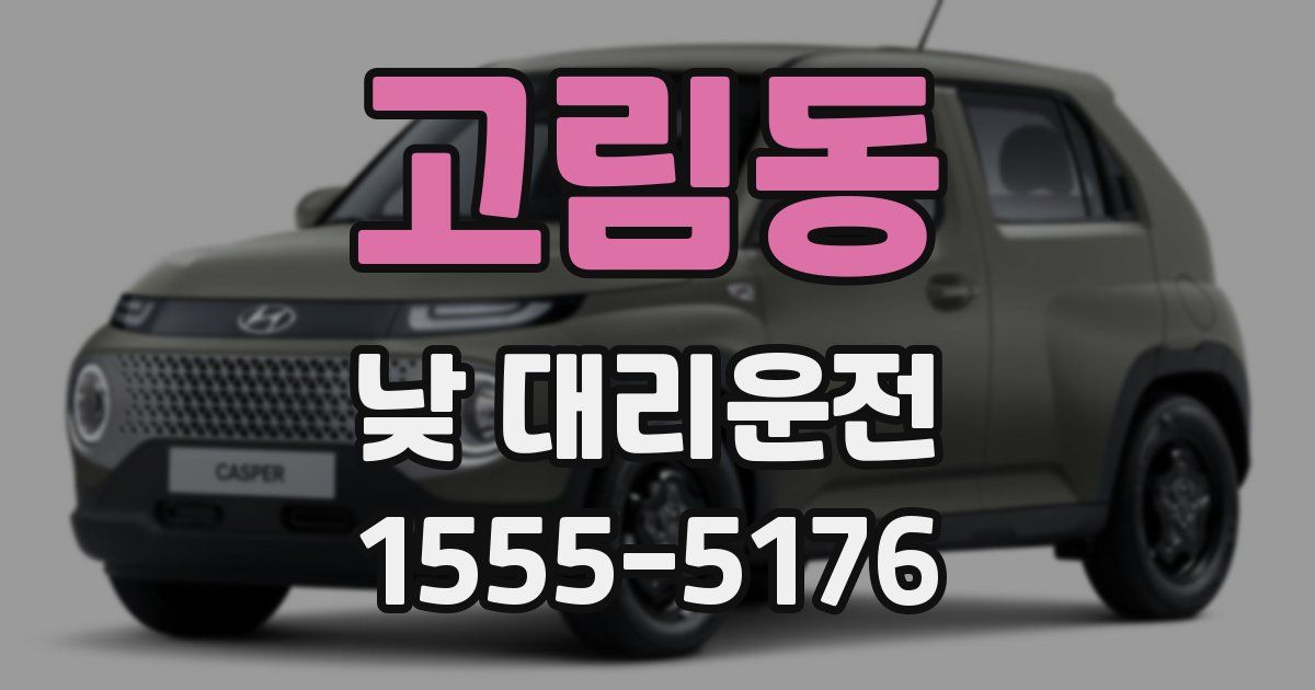 고림동 낮 대리운전