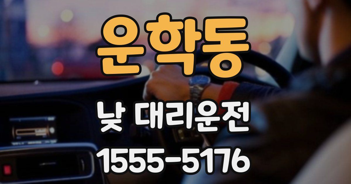 운학동 낮 대리운전