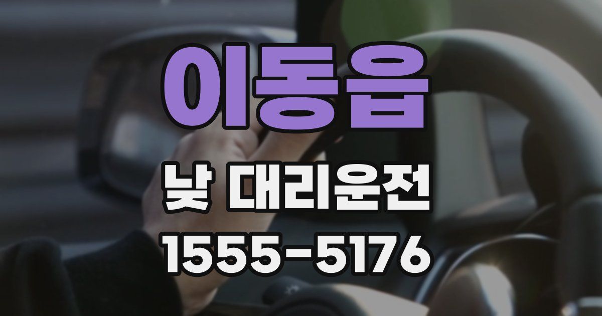 이동읍 낮 대리운전