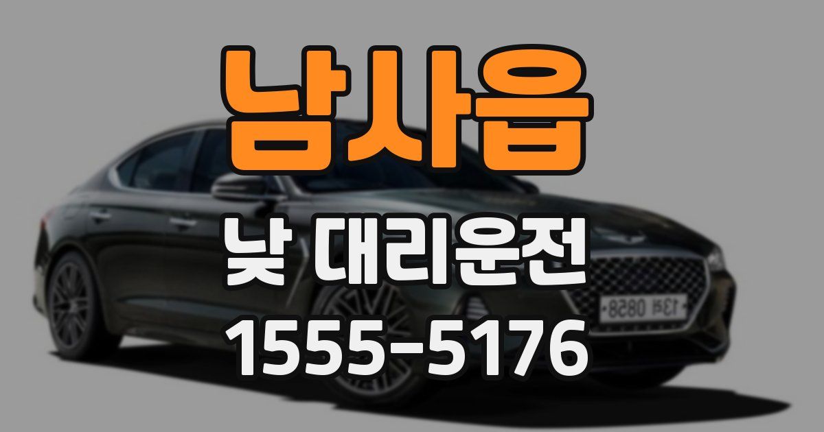 남사읍 낮 대리운전