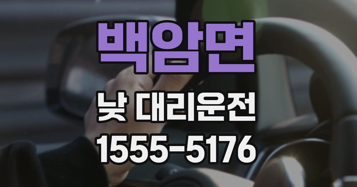 백암면 낮 대리운전