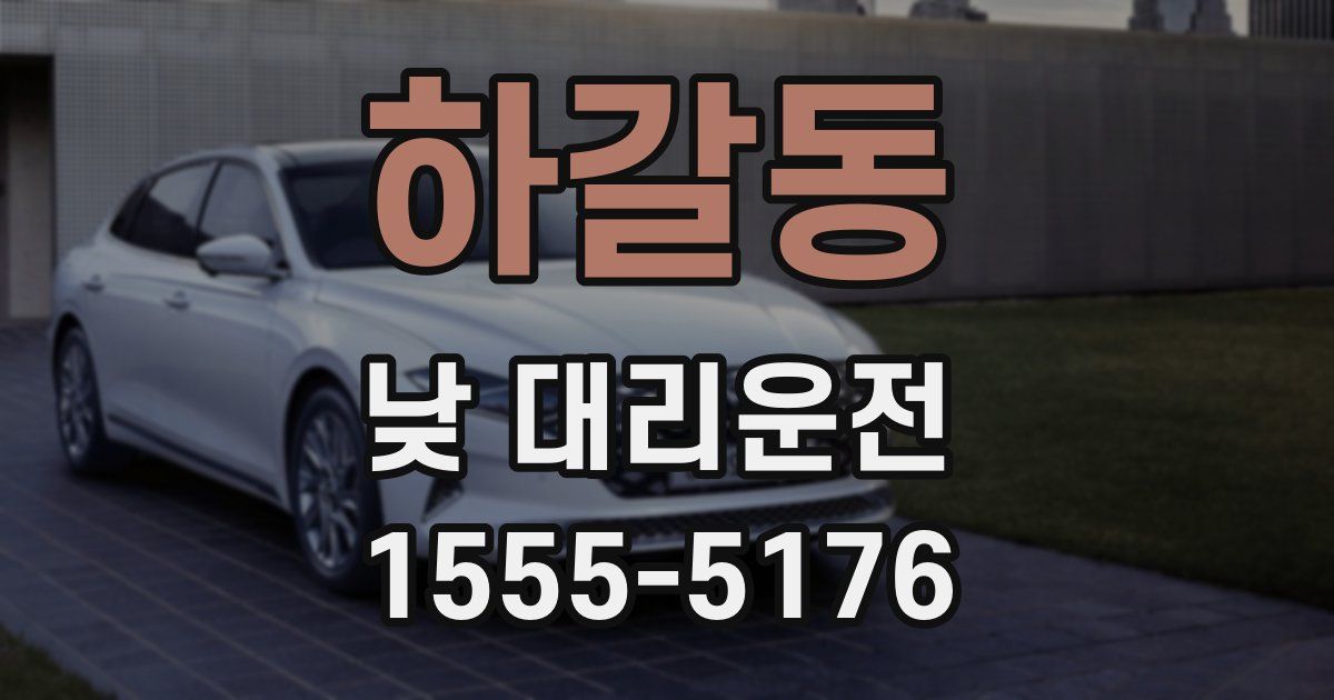 하갈동 낮 대리운전