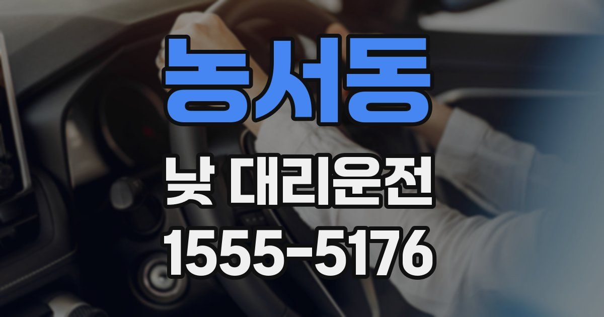 농서동 낮 대리운전