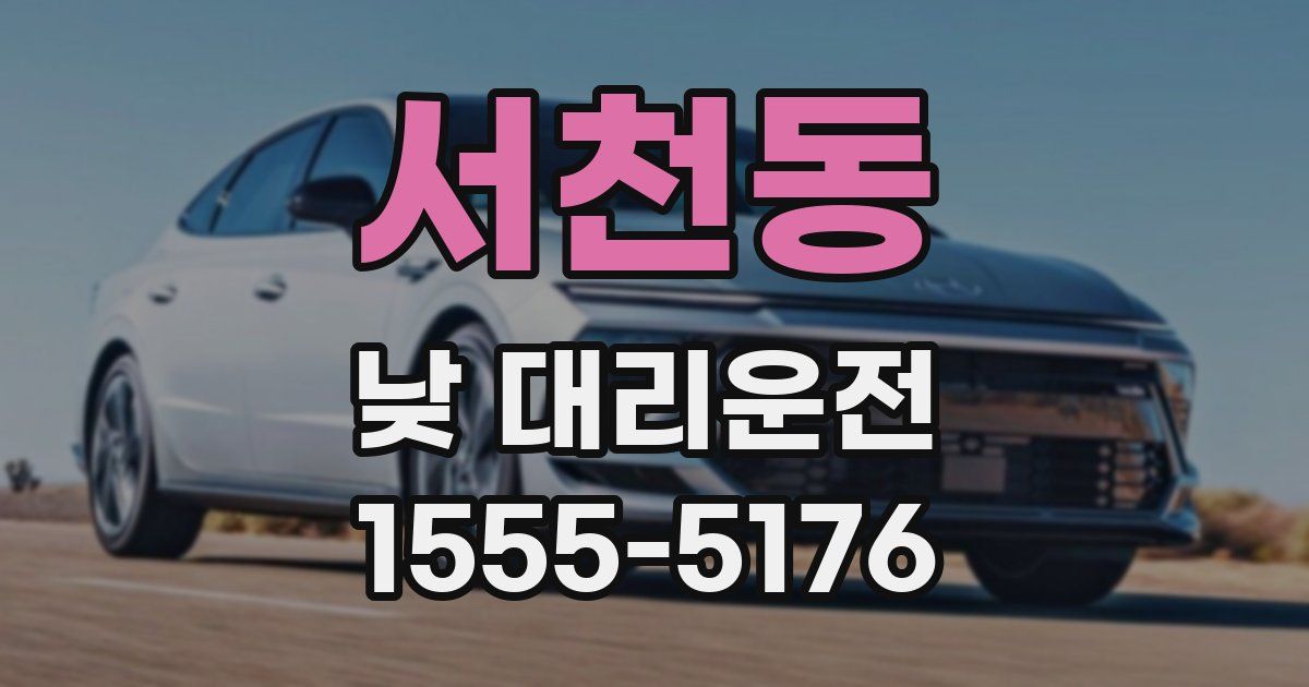 서천동 낮 대리운전